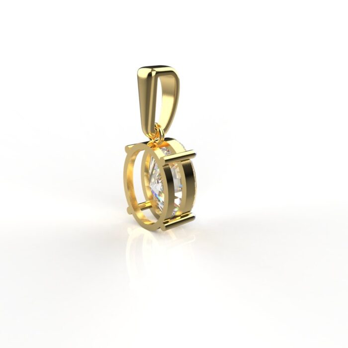 Avarta Jewellery Oval Cut Lab Grown Diamond Solitaire Pendant - Image 5