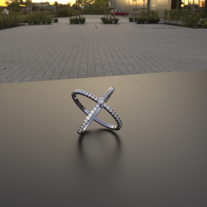 Avarta Jewellery Sterling Silver CrissCross Ring For Girls & Wemen - Image 4