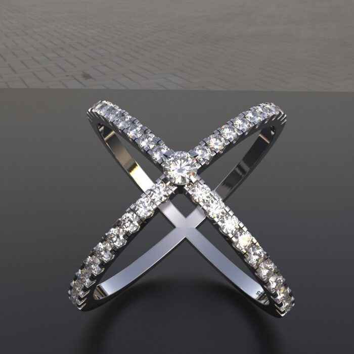 Avarta Jewellery Sterling Silver CrissCross Ring For Girls & Wemen - Image 3