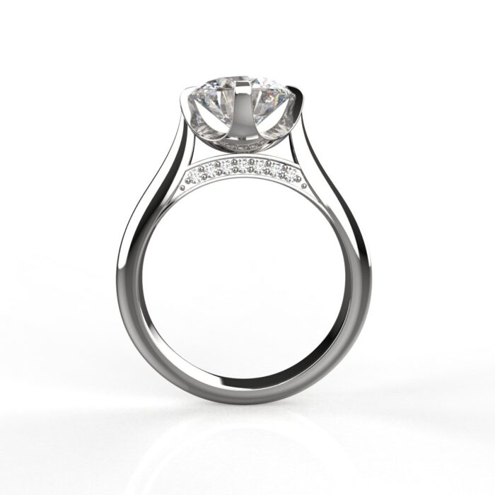 Avarta Jewellery Sterling Silver 2 Carat Solitaire Ring For Girls & Women - Image 3