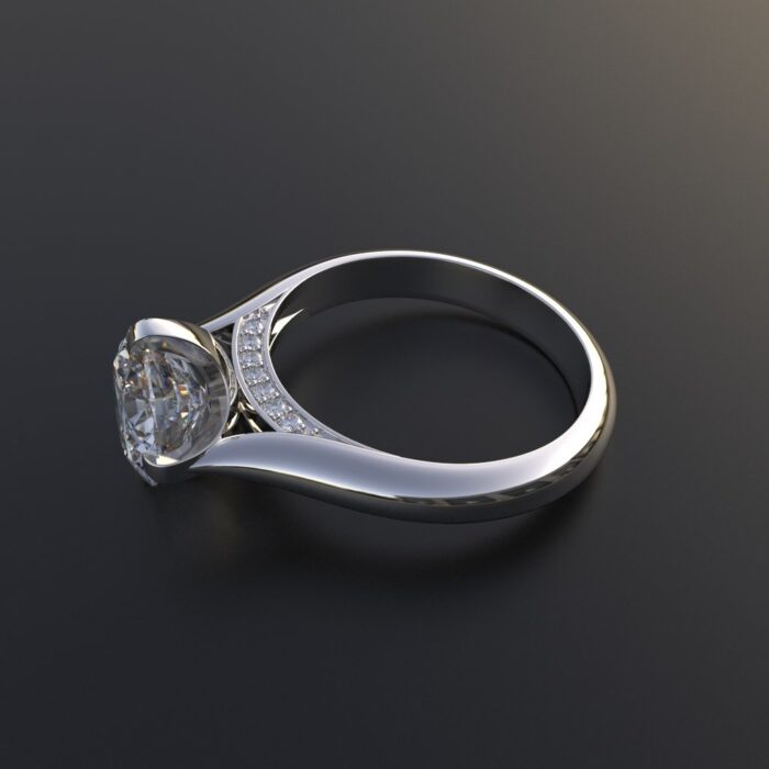 Avarta Jewellery Sterling Silver 2 Carat Solitaire Ring For Girls & Women - Image 4
