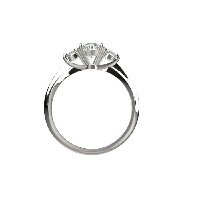 Avarta Jewellery Sterling Silver Ring With American Diamonds For Girls & Wemen - Image 2