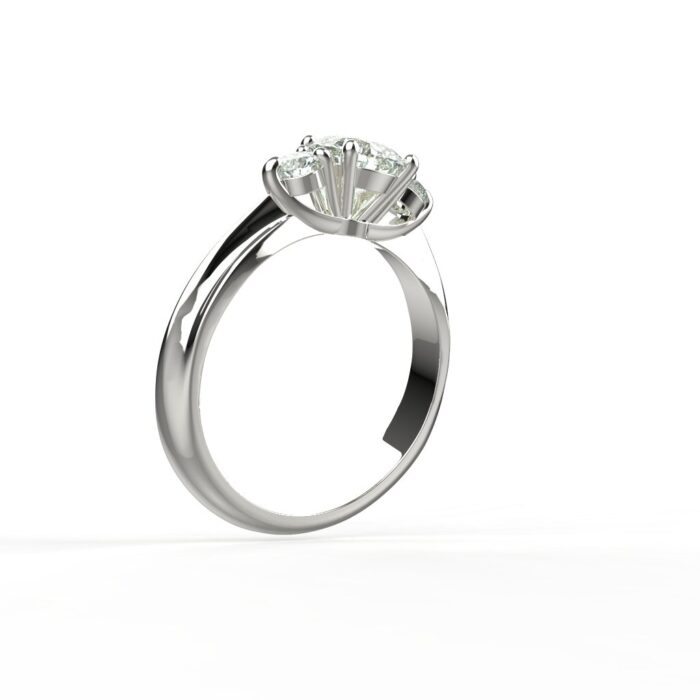 Avarta Jewellery Sterling Silver Ring With American Diamonds For Girls & Wemen - Image 3