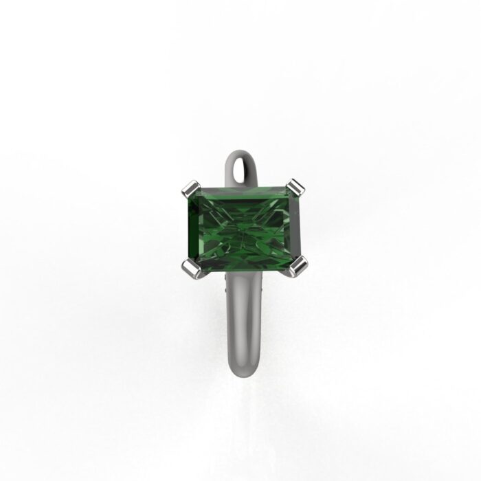 Avarta Jewellery Sterling Silver Faux Emerald Ring With Diamonds For Girls & Women - Image 6