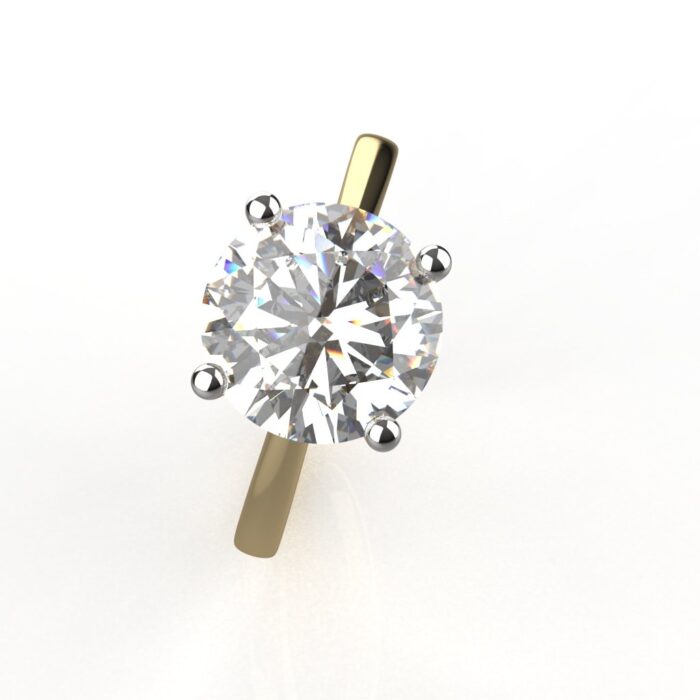Avarta 14k Gold 2 Carat Moissanite Solitaire Ring - Image 2