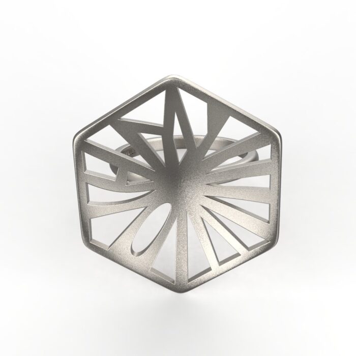 Avarta Sterling Silver Unisex Designer Oxodised Ring - Image 2