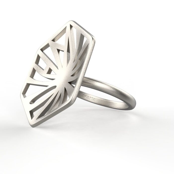 Avarta Sterling Silver Unisex Designer Oxodised Ring - Image 3