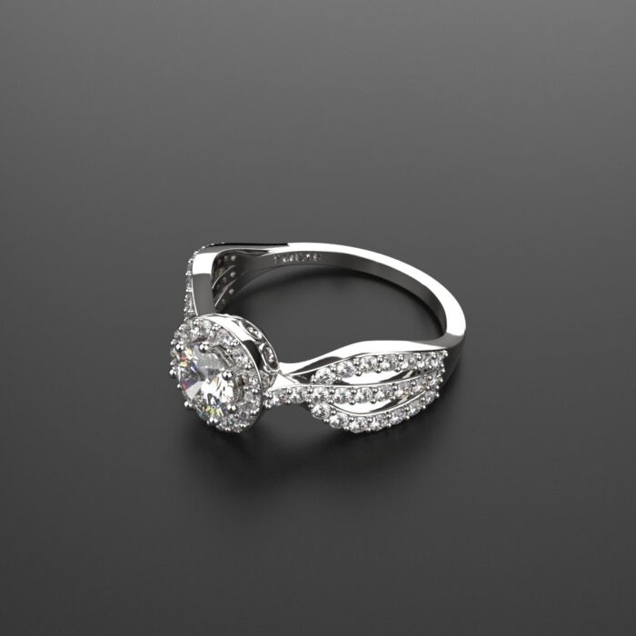 Avarta Jewellery Sterling Silver 0.50 Carat Solitaire Halo Ring For Girls & Women - Image 5