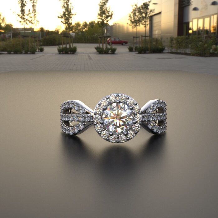 Avarta Jewellery Sterling Silver 0.50 Carat Solitaire Halo Ring For Girls & Women - Image 7