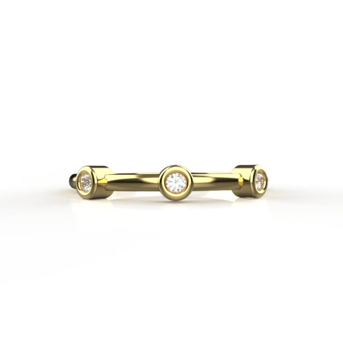 Avarta Jewellery 18K Gold Trinity Diamond Ring For Women & Girls - Image 3