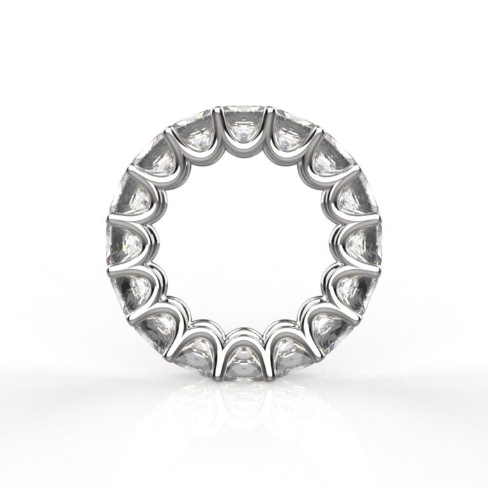 Avarta Jewellery Sterling Silver 8 Carat Princess Cut Eternity Band of 0.50 Carat Each - Image 4