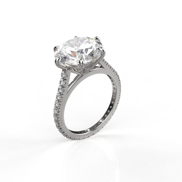 Avarta Jewellery Sterling Silver 3.80 Carat Solitaire Ring For Girls & Women