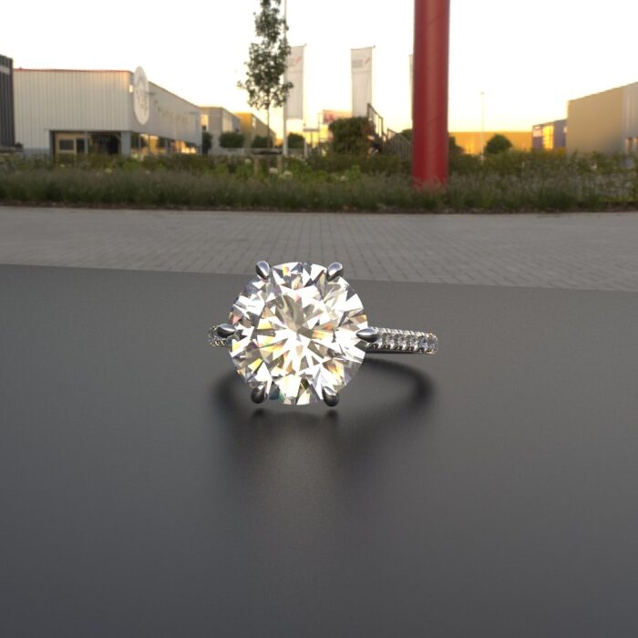 Avarta Jewellery Sterling Silver 3.80 Carat Solitaire Ring For Girls & Women - Image 2