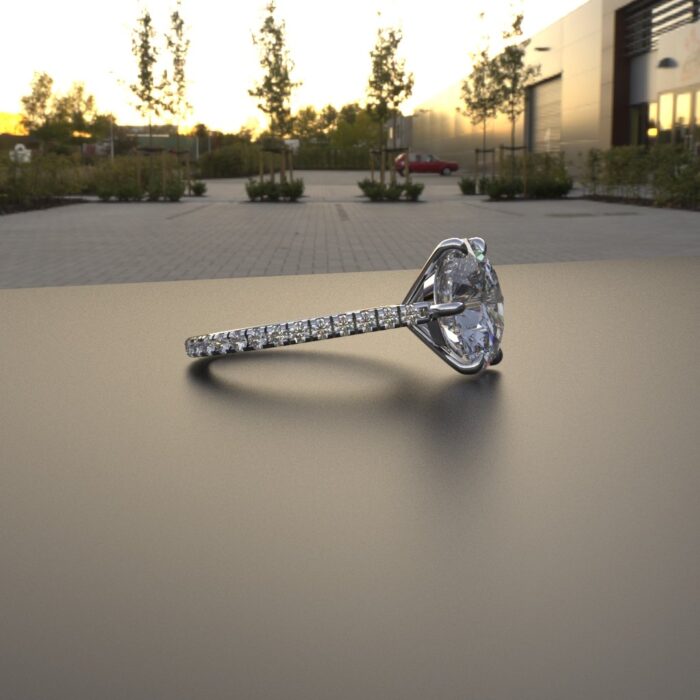 Avarta Jewellery Sterling Silver 3.80 Carat Solitaire Ring For Girls & Women - Image 4