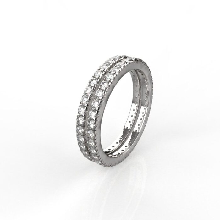 Avarta Jewellery Sterling Silver Stackable Eternity Ring Band For Girls & Women - Image 7