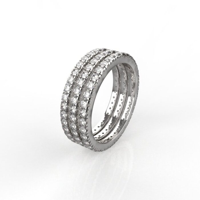 Avarta Jewellery Sterling Silver Stackable Eternity Ring Band For Girls & Women - Image 8