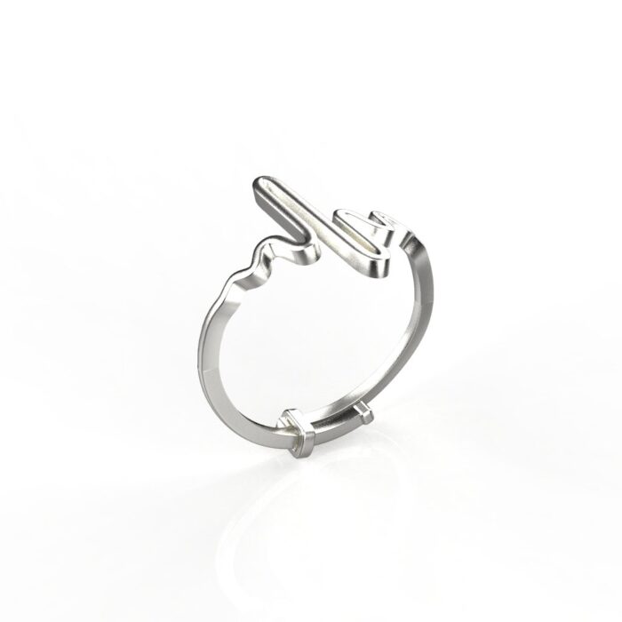 Avarta Sterling Silver Life Line Resizable Ring - Image 4