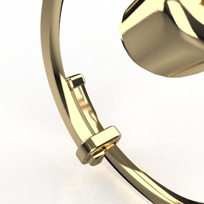 Avarta Sterling Silver Heart Beat Resizable Ring With Gold Polish - Image 4