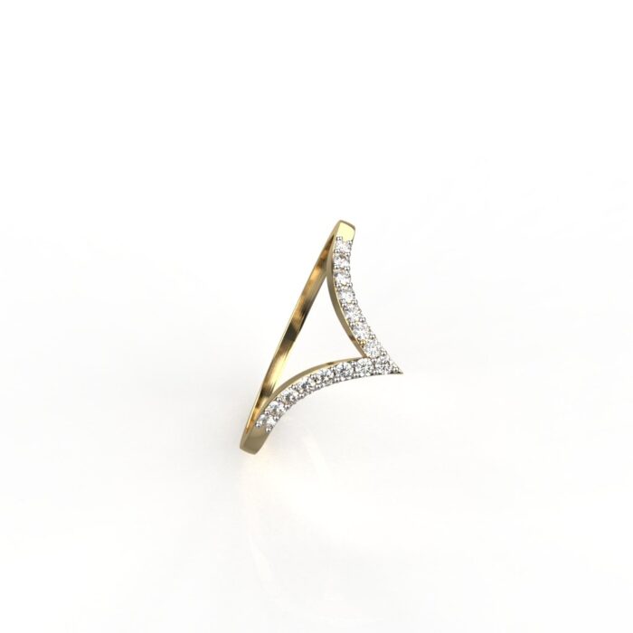 Avarta Jewellery 18K Hallmarked Gold Moissanite Stackable Eternity Ring For Women & Girls - Image 3