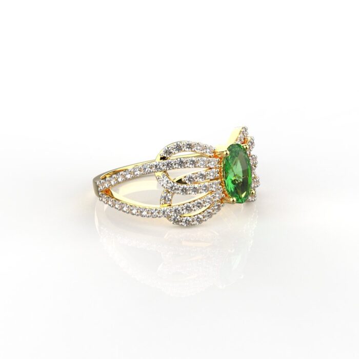 Avarta Jewellery 18K Gold Moissanite Emerald Ring For Women & Girls - Image 6