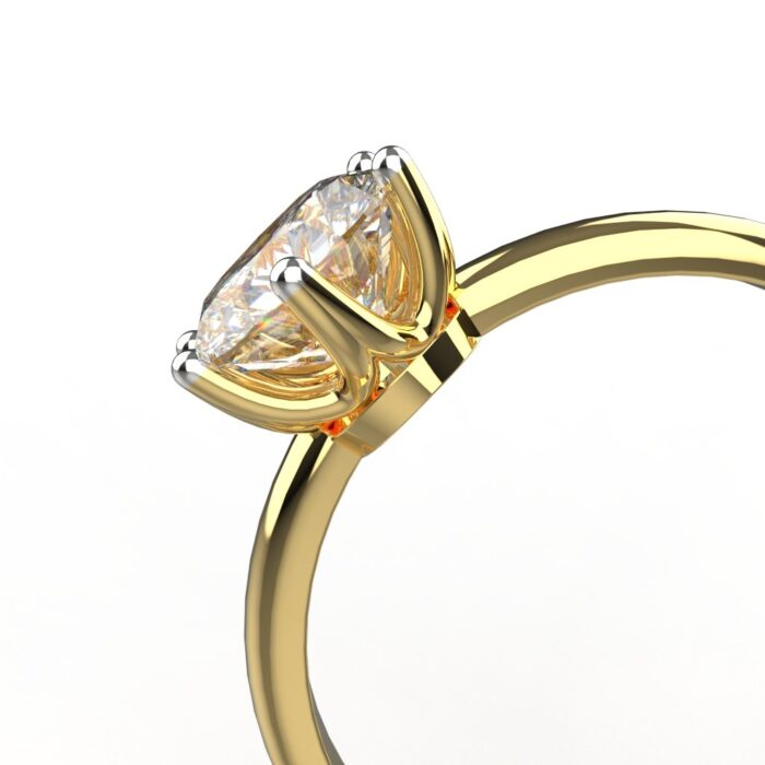 Avarta Jewellery 18k Gold 80 Cents Moissanite Solitaire Ring - Image 3