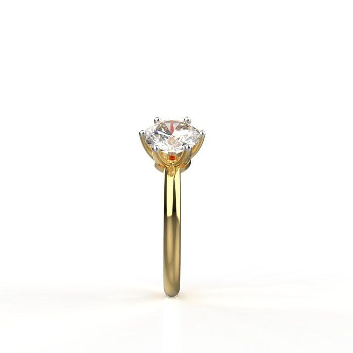 Avarta Jewellery 18k Gold 80 Cents Moissanite Solitaire Ring - Image 4