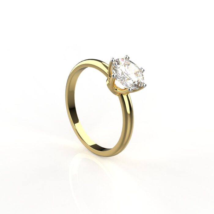 Avarta Jewellery 18k Gold 80 Cents Moissanite Solitaire Ring - Image 2