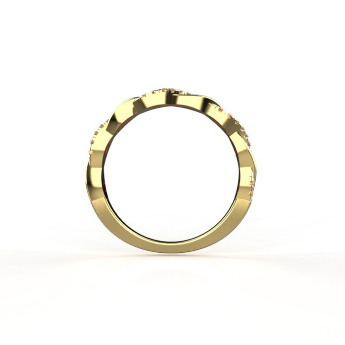 Avarta Jewellery Gold Wavy Lab Grown Diamond Ring - Image 3