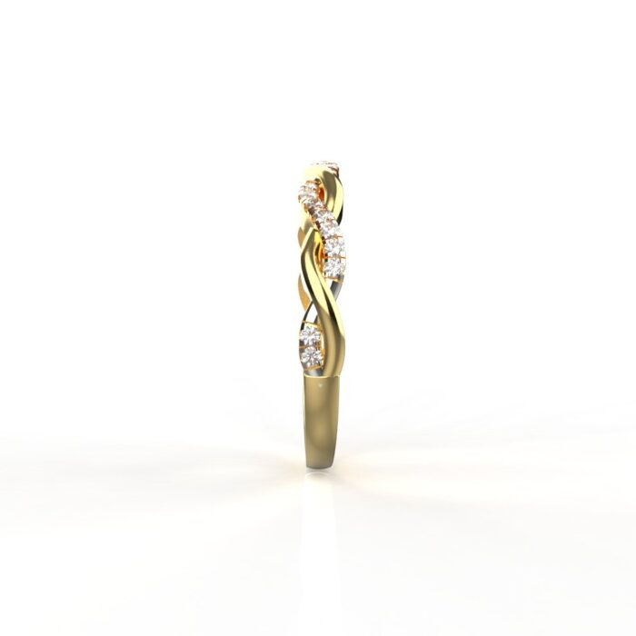 Avarta Jewellery Gold Wavy Lab Grown Diamond Ring - Image 4
