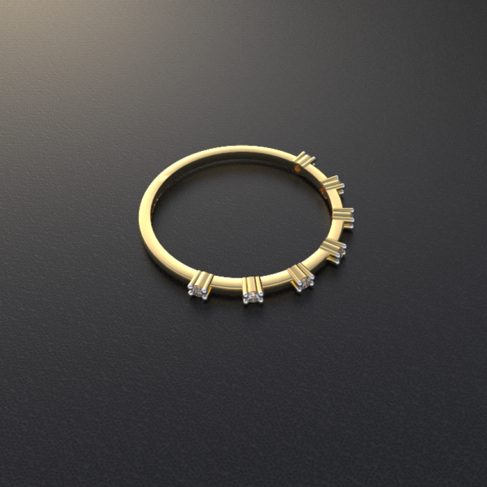 Avarta Jewellery Thin Gold Ring With Moissanite -18k Gold - Image 4