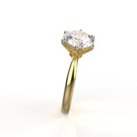 Avarta Jewellery 14k Gold 3 Carat Moissanite Ring For Girls & Women - Image 3