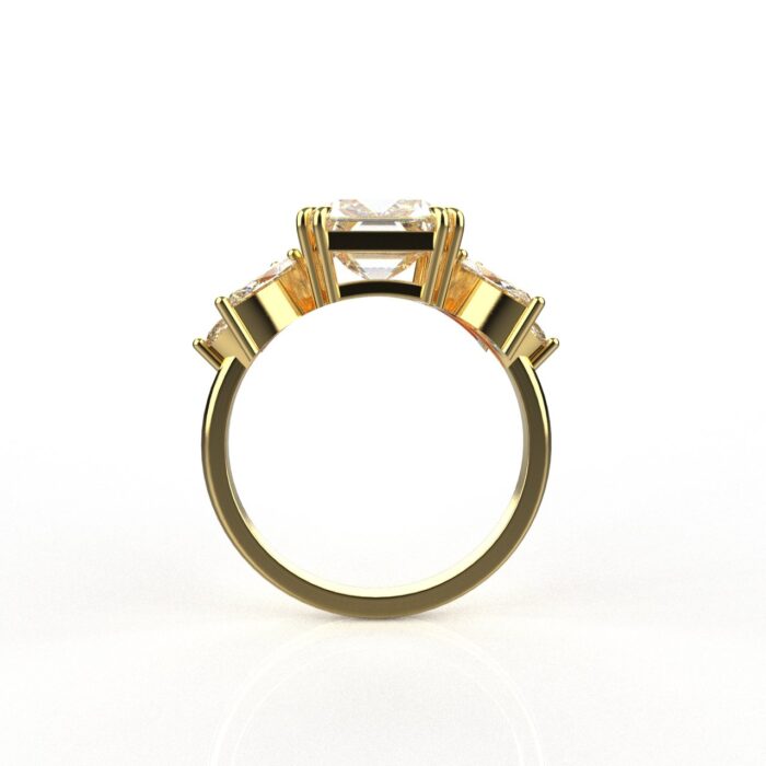 Avarta Jewellery 14k Gold 5 Carat Moissanite Cocktail Ring - Image 3