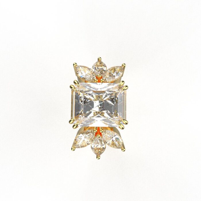 Avarta Jewellery 14k Gold 5 Carat Moissanite Cocktail Ring - Image 5