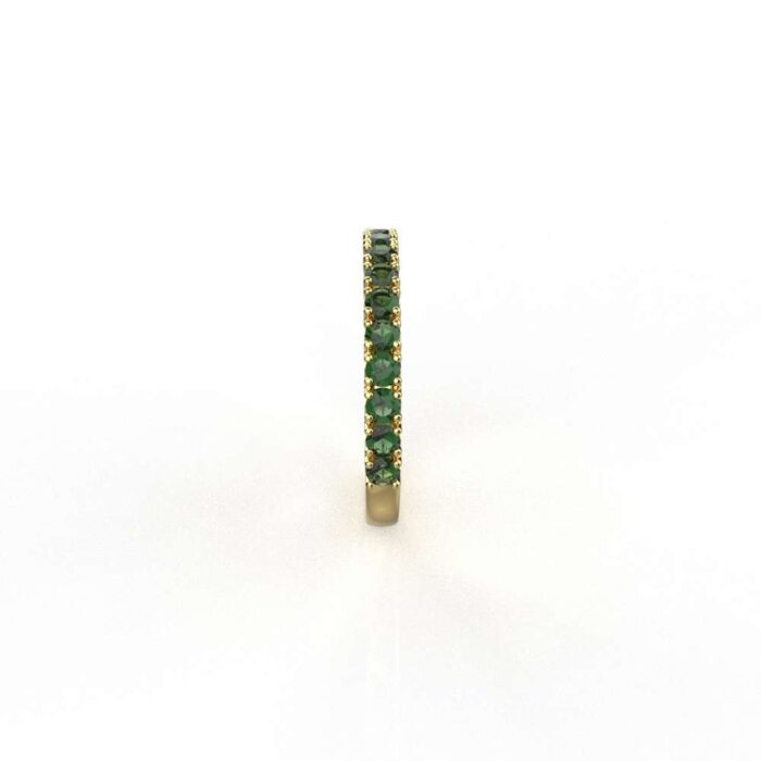 Avarta 14K Gold Emerald Eternity Band - Image 3