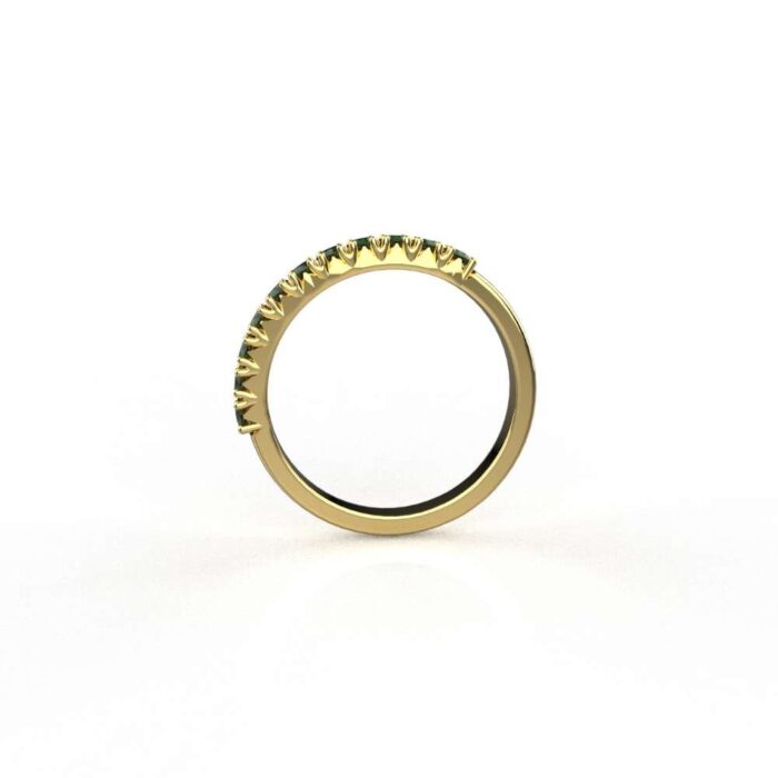 Avarta 14K Gold Emerald Eternity Band - Image 2