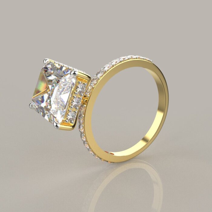 Avarta Jewellery 18k Gold 3 Carat Solitaire Moissanite Cocktail Ring - Image 4
