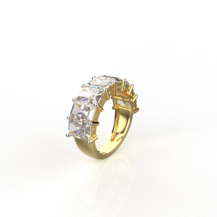 Avarta Jewellery 18k Gold 5 Carat Moissanite Eternity Ring