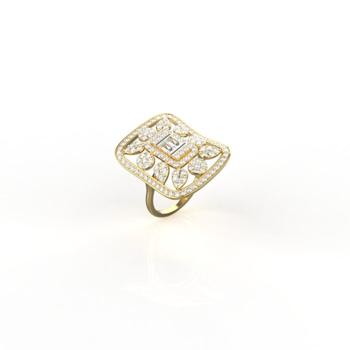 Avarta Jewellery 14k Gold Moissanite Cocktail Ring