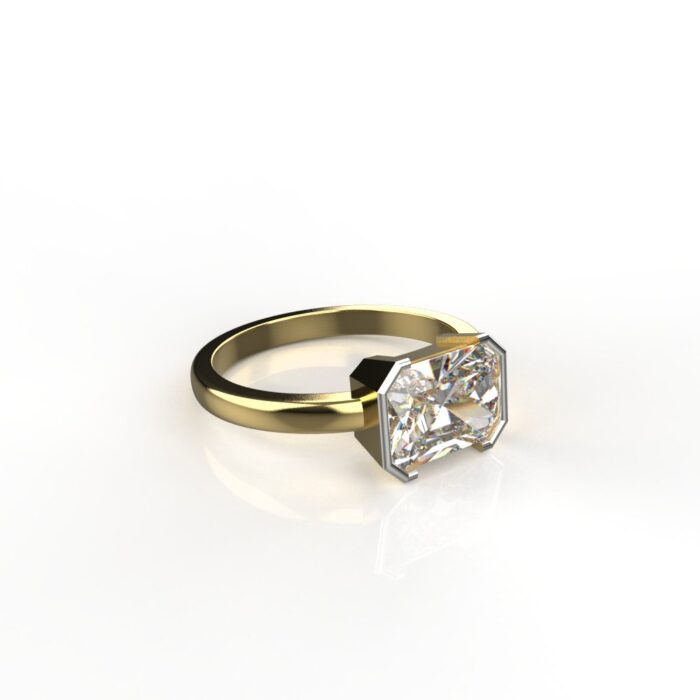 Avarta Jewellery 1.75 Carat Emerald Cut Moissanite Solitaire Unisex Ring - Image 5