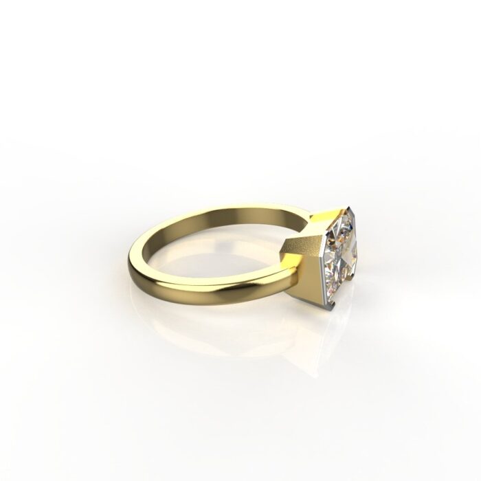 Avarta Jewellery 1.75 Carat Emerald Cut Moissanite Solitaire Unisex Ring - Image 6