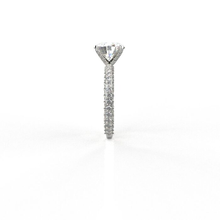 Avarta 18k White Gold 3 Carat Solitaire Moissanite Cocktail Ring - Image 5