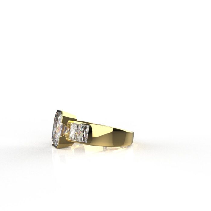 Avarta Jewellery Exclusive 18k Gold Ring with 5 Mesmerizing Moissanites - Image 2