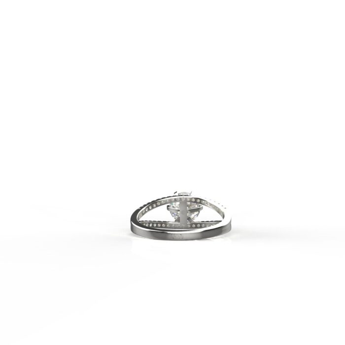 Avarta Jewellery 18k White Gold Bridal Solitaire Moissanites Ring - Image 2