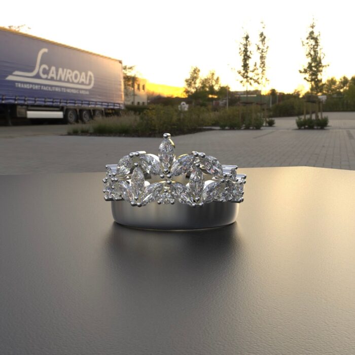 Avarta Jewellery Sterling Silver Crown Ring - Image 5