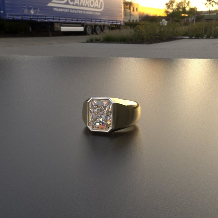 Avarta Jewellery Sterling 925 Silver 2 Carat Solitaire Ring for Men