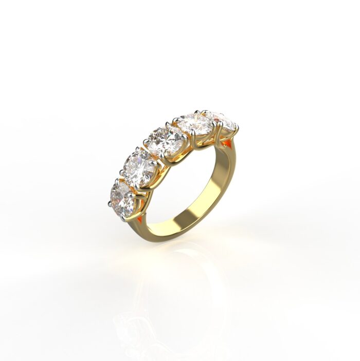 Avarta Jewellery 18k Gold Five Star Lab Grown Diamond Ring - Image 10