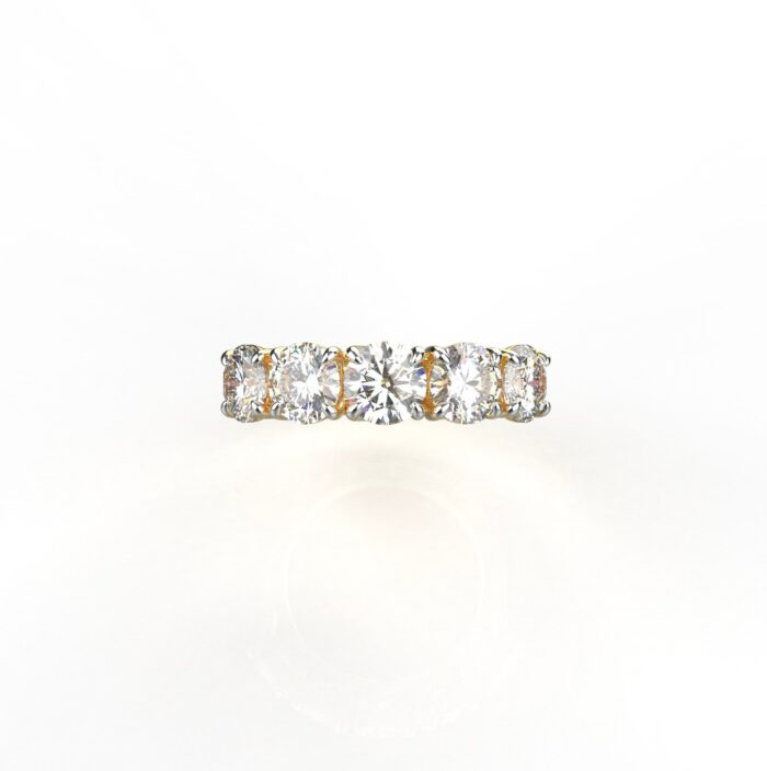 Avarta Jewellery 18k Gold Five Star Lab Grown Diamond Ring - Image 8