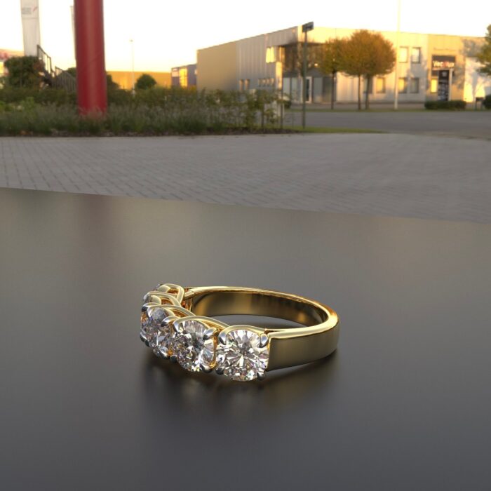 Avarta Jewellery 18k Gold Five Star Lab Grown Diamond Ring - Image 5