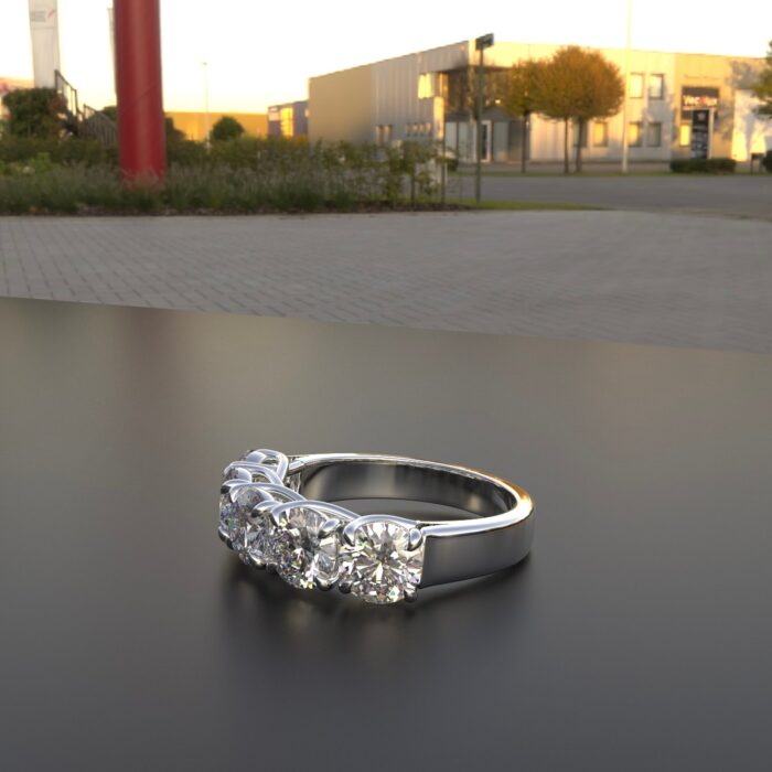 Avarta Jewellery 18k Gold Five Star Lab Grown Diamond Ring - Image 6