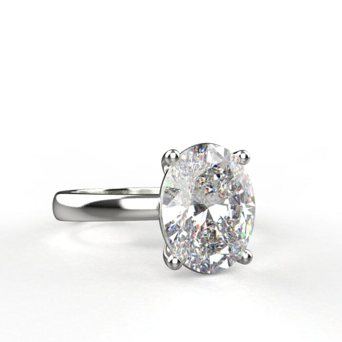 Avarta Jewellery 2.50 Carat Oval Solitaire Ring With Lab Diamonds - Image 6